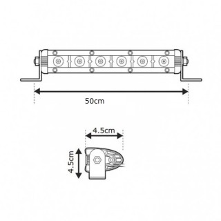 Универсален светодиоден лайтбар (LED light bar) 50см